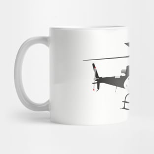 Black and White Helicopter Mug